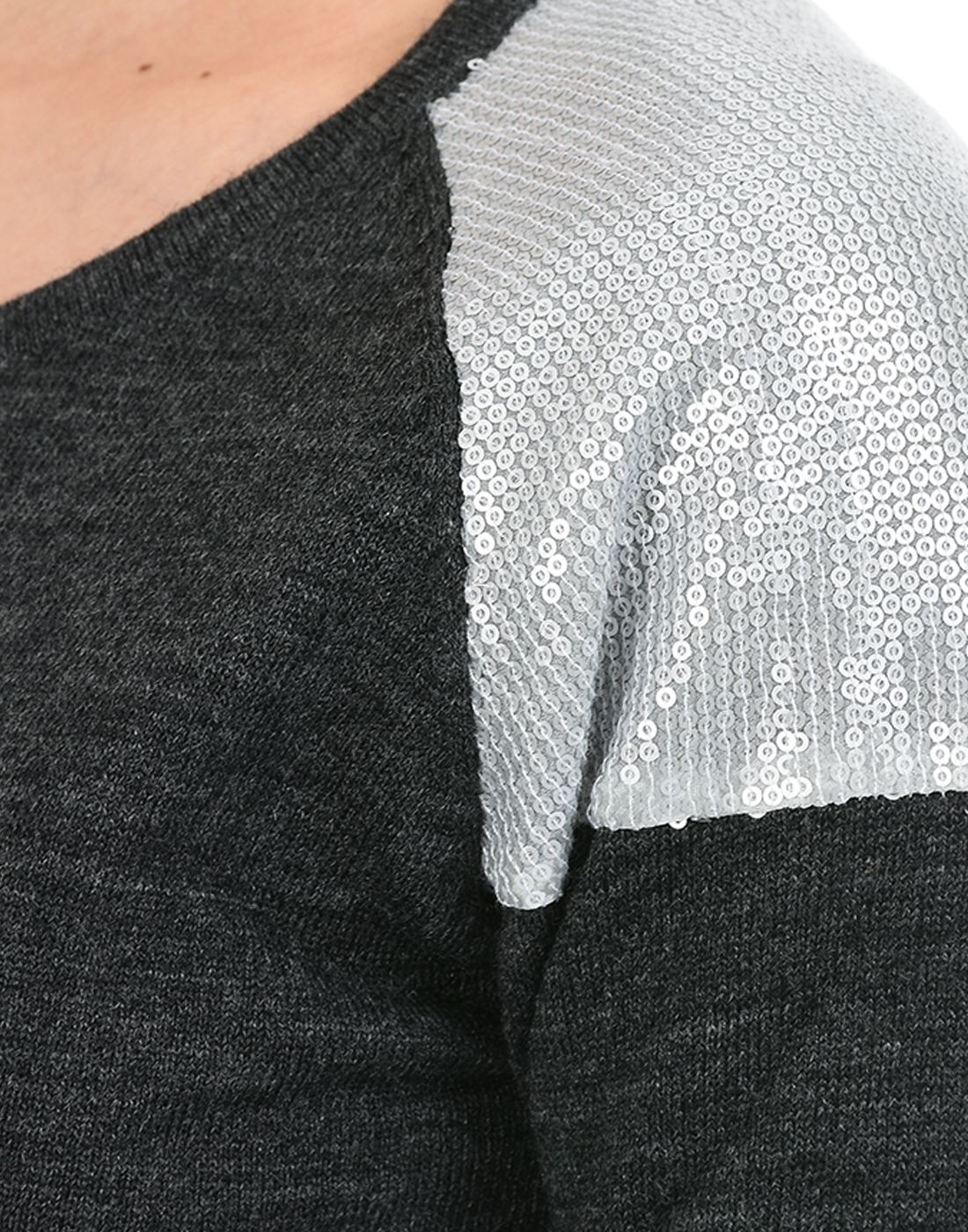Species Women Grey Embellished Sweater